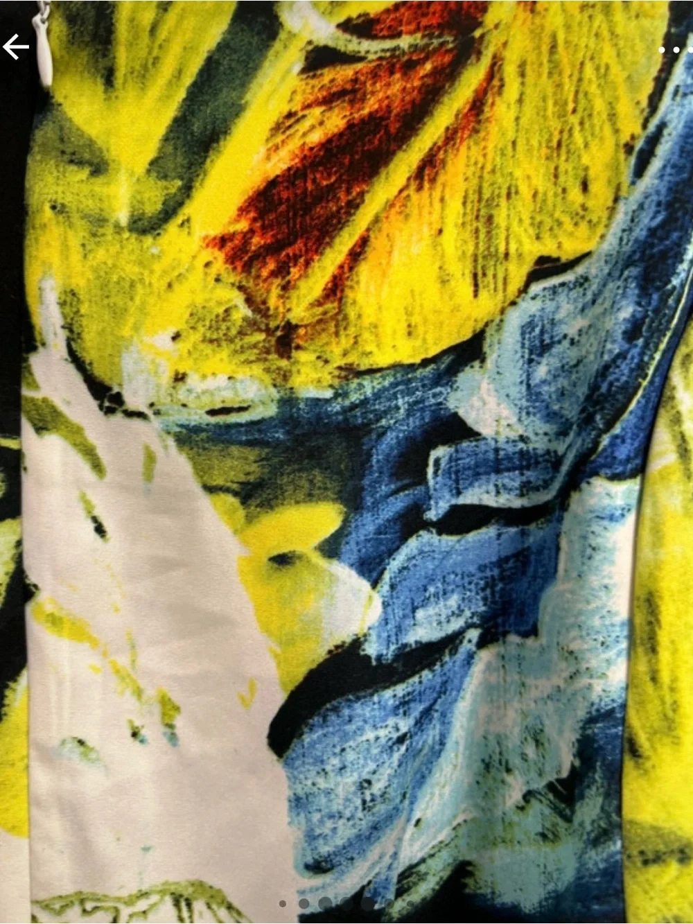 Black Floral Brushstroke Sheath Dress in Blue & Green